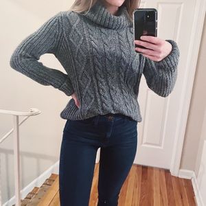 Abercrombie & Fitch grey cowl neck sweater